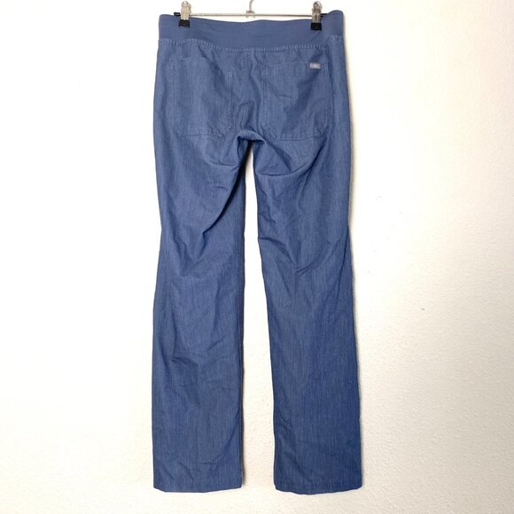 FIGS Livingston Basic Scrub Straight Leg Medical Pants Heather Denim XS PETITE - Picture 6 of 10